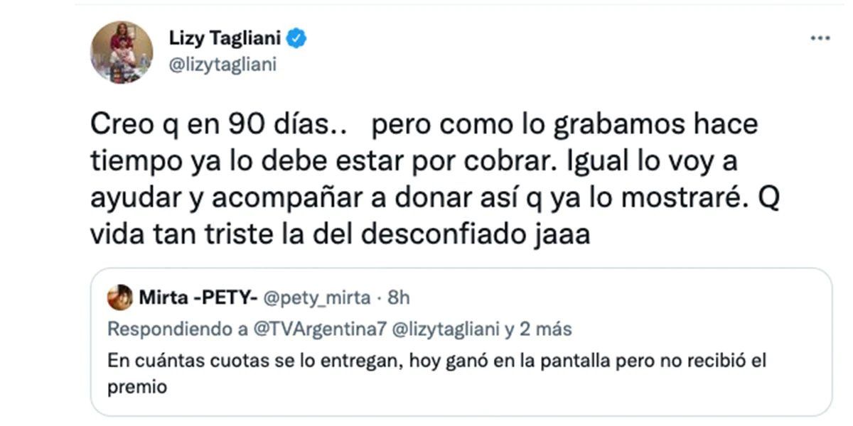 Ganó en el programa de Lizy Tagliani y no le pagaron el premio.