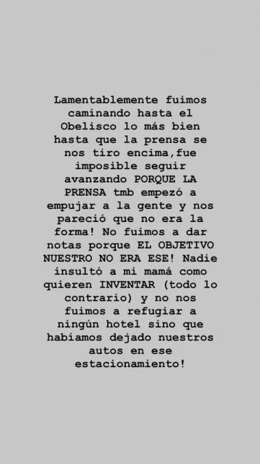 El descargo de Dalma Maradona en su cuenta de Instagram