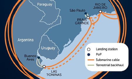 Los cables submarinos de conexión a internet llegan a la localidad costera de Las Toninas. Los cables submarinos de conexión a internet llegan a la localidad costera de Las Toninas.