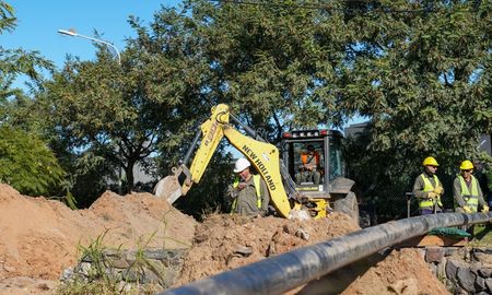 La obra del gasoducto tiene un avance del 80%. La obra del gasoducto tiene un avance del 80%.