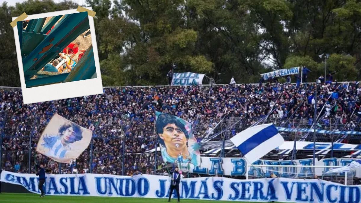 Quién es y cómo está el hincha de Gimnasia que se cayó desde la tribuna antes del clásico contra Estudiantes
