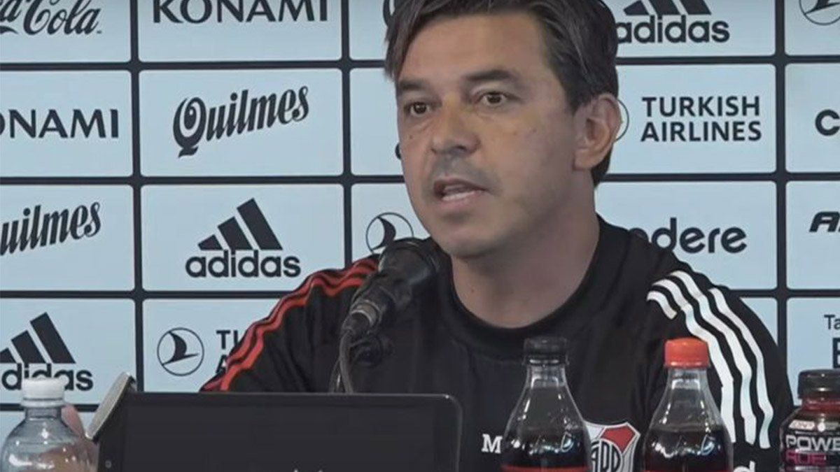 En conferencia de prensa, Marcelo Gallardo dijo: