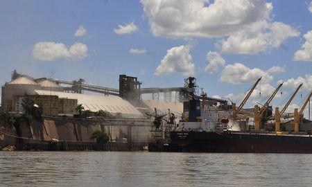 Vista del puerto de la empresa Vicentín. Vista del puerto de la empresa Vicentín.
