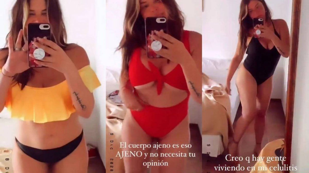 Nazarena Vélez se retrató en traje de baño.