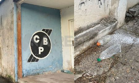 Las botellas arrojadas contra la sede de Banco Provincial explotaban a los pocos minutos. Las botellas arrojadas contra la sede de Banco Provincial explotaban a los pocos minutos.