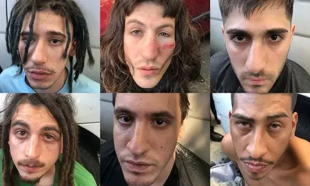 Los seis acusados por la violación grupal de Palermo. Los seis acusados por la violación grupal de Palermo.