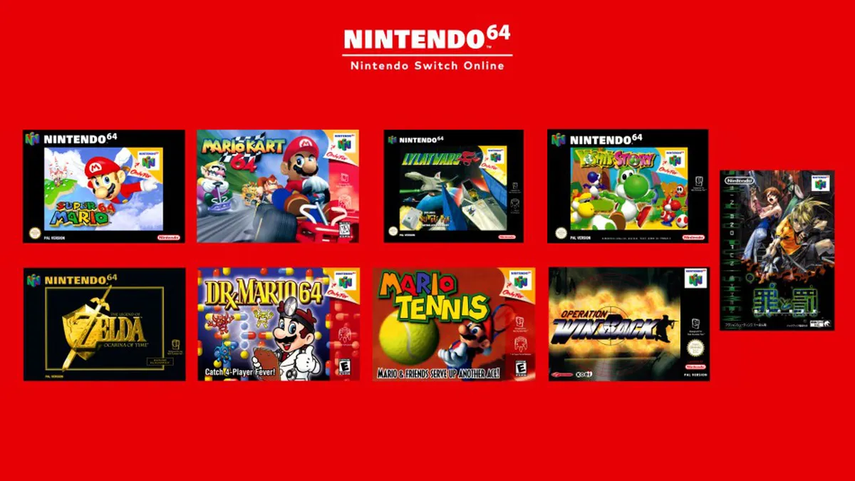 Los juegos de Nintendo 64 que se suman al servicio de suscripción.