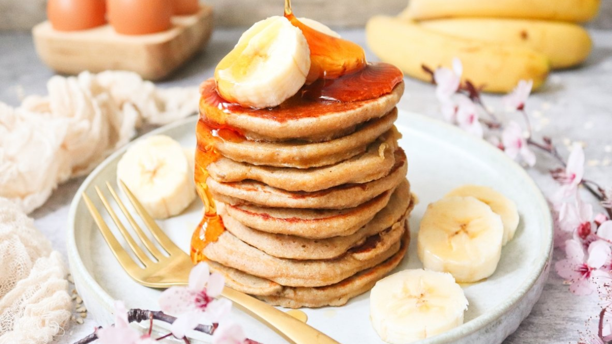 Pancakes de avena y banana
