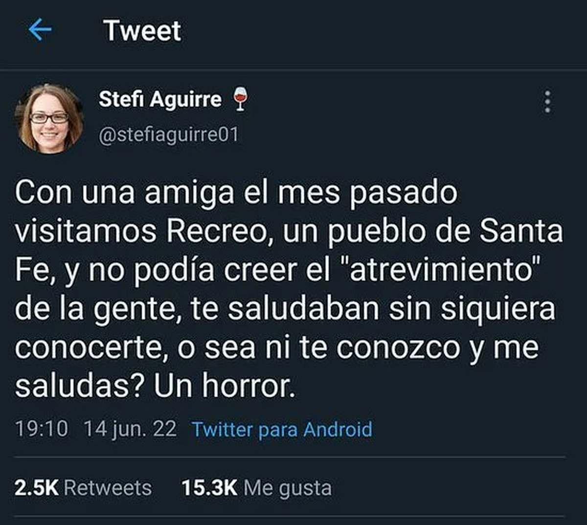Una usuaria de Twitter sorprendió al contar su experiencia en la ciudad de Recreo.