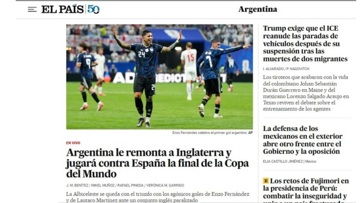 Así tituló El País. Así tituló El País.