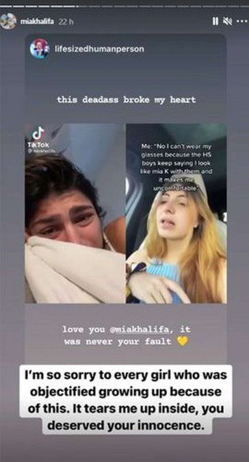 Mia Khalifa opinó en Instagram.