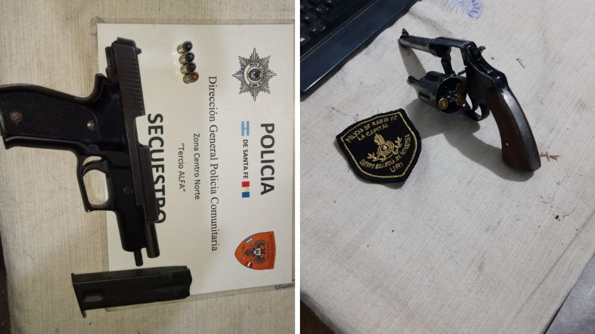 Secuestraron un revólver y una pistola.