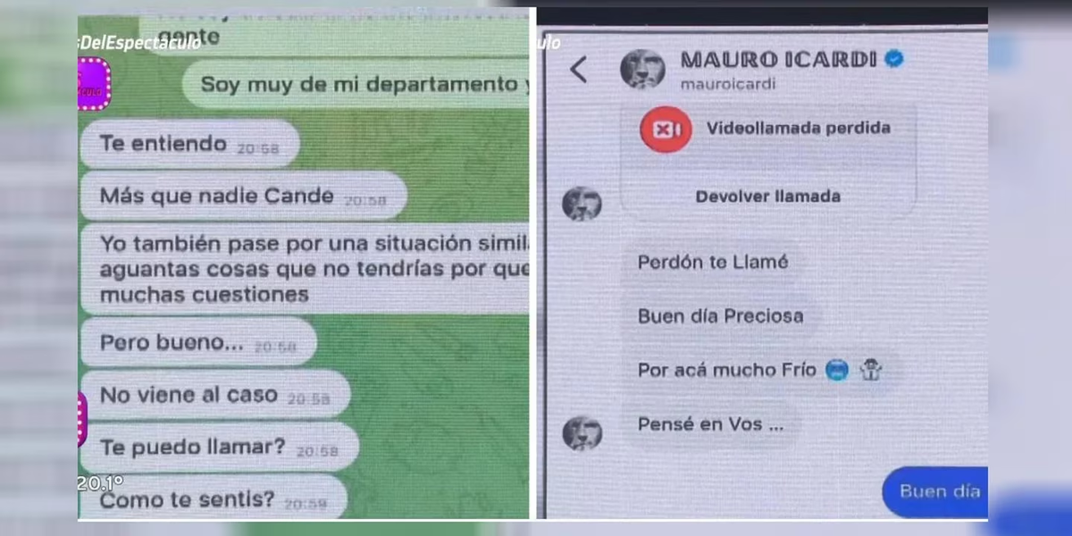 Mauro Icardi y Candela Lecce mantuvieron conversaciones subidas de tono.