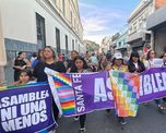 Santa Fe marcha a 11 años del primer Ni Una Menos contra la violencia machista. Santa Fe marcha a 11 años del primer Ni Una Menos contra la violencia machista.