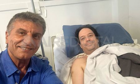 Luis Mino junto a Pablo Lucero, quien se recupera favorablemente. Luis Mino junto a Pablo Lucero, quien se recupera favorablemente.