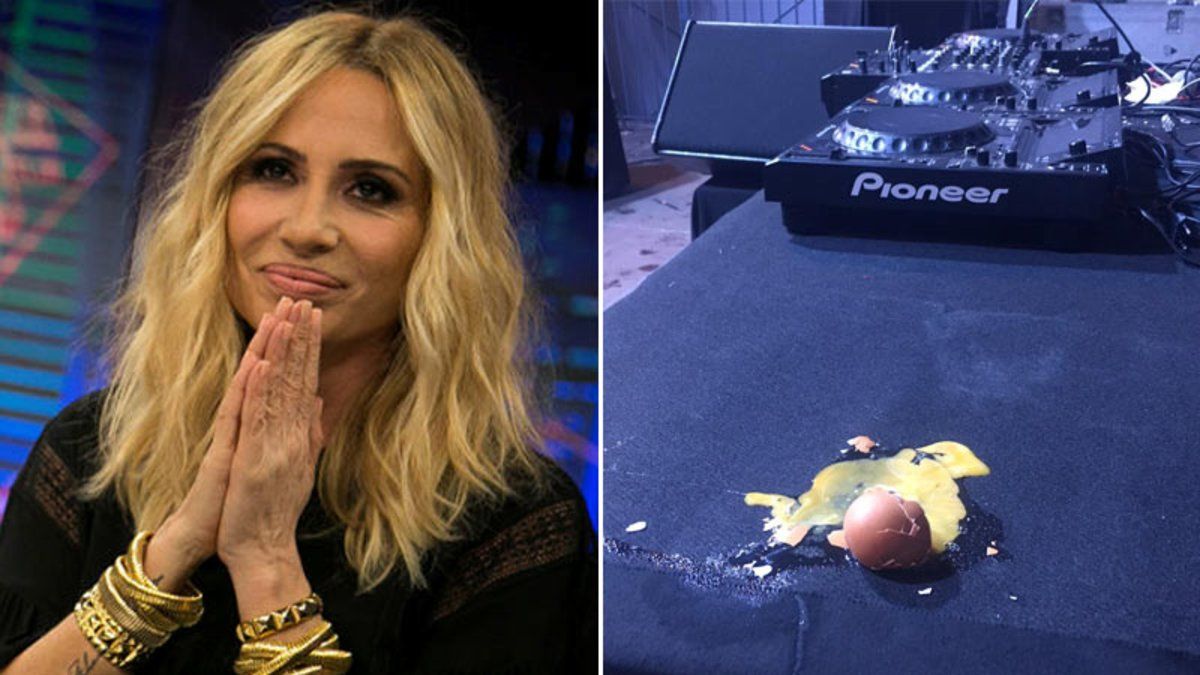 Marta Sánchez, obligada a huevazos a suspender un concierto en Badalona