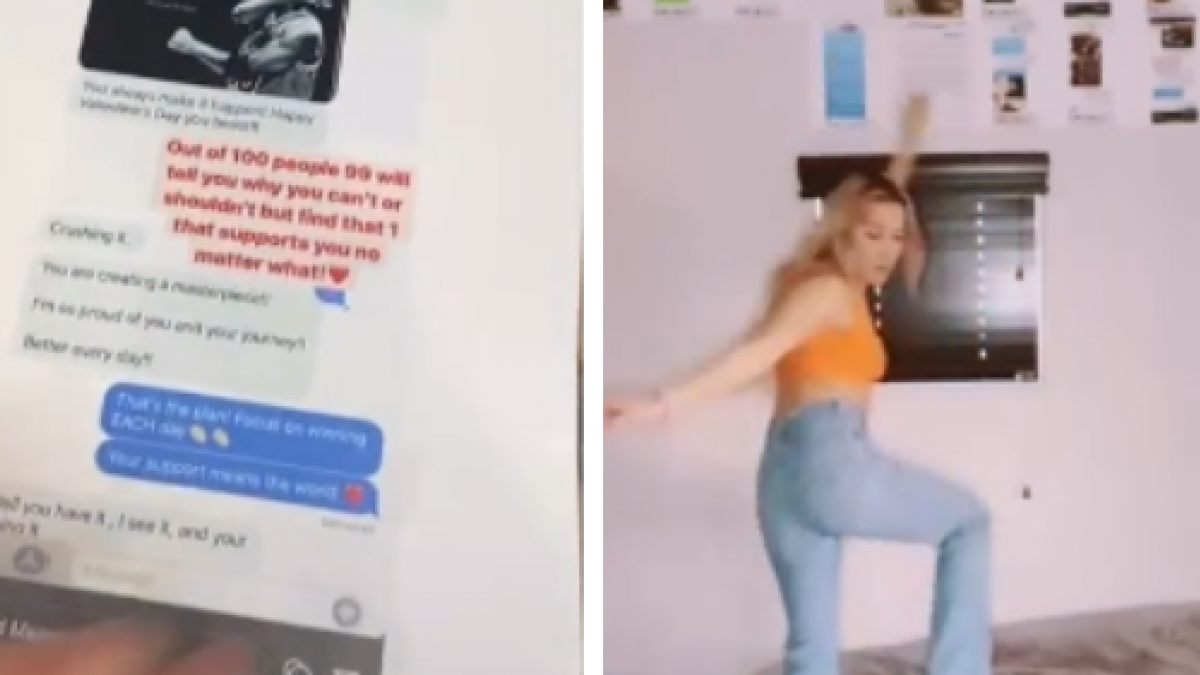 Descubrió que su ex le fue infiel y le empapeló la habitación con las pruebas