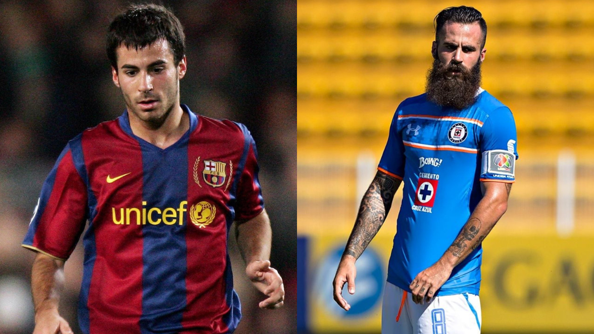 Marc Crosas con las camisetas del Barcelona y Cruz Azul, respectivamente. Marc Crosas con las camisetas del Barcelona y Cruz Azul, respectivamente.