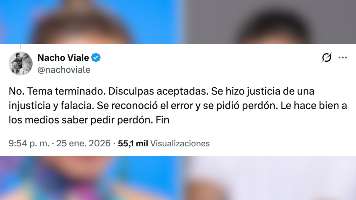 La reacción de Nacho Viale al pedido de disculpas de Franco Torchia.