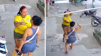 El impactante video de una pelea callejera con cuchillos que terminó en muerte