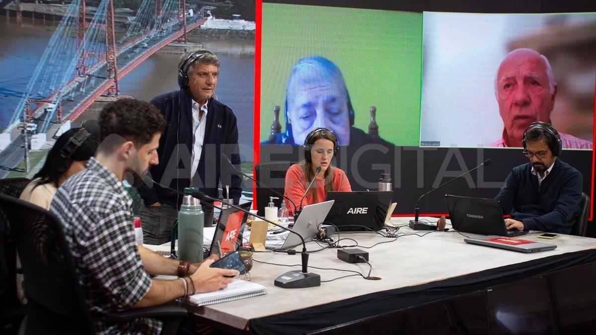 El teniente Horacio Lauría y el sargento Raimundo Viltes se emocionaron en la entrevista con Luis Mino en AIRE.