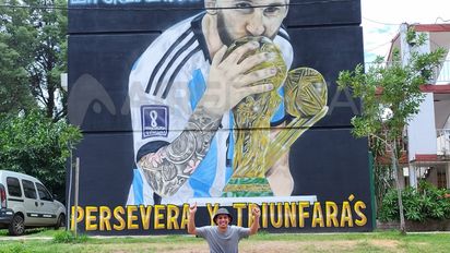 El tremendo mural de Lionel Messi que inauguraron en Santa Fe: 