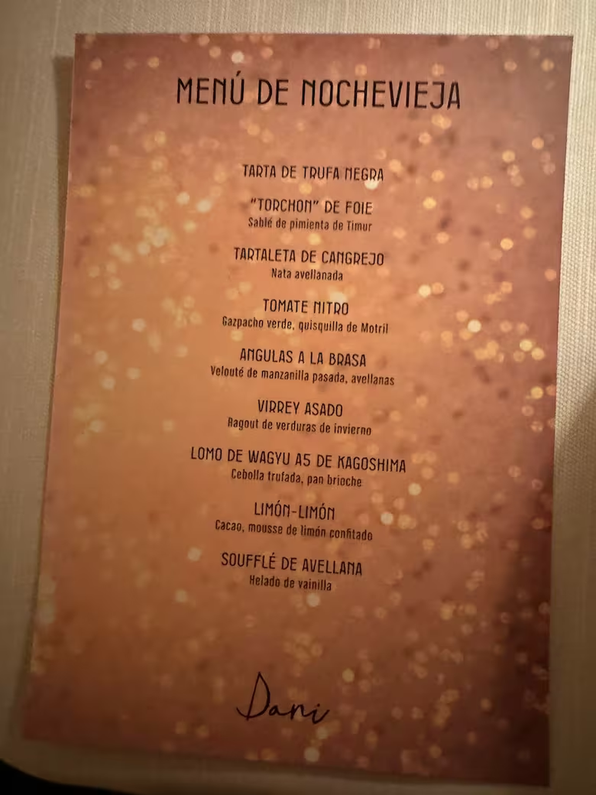 El menú del restaurante donde celebró Alberto Fernández la Noche Vieja y el Año Nuevo, en España El menú del restaurante donde celebró Alberto Fernández la Noche Vieja y el Año Nuevo, en España