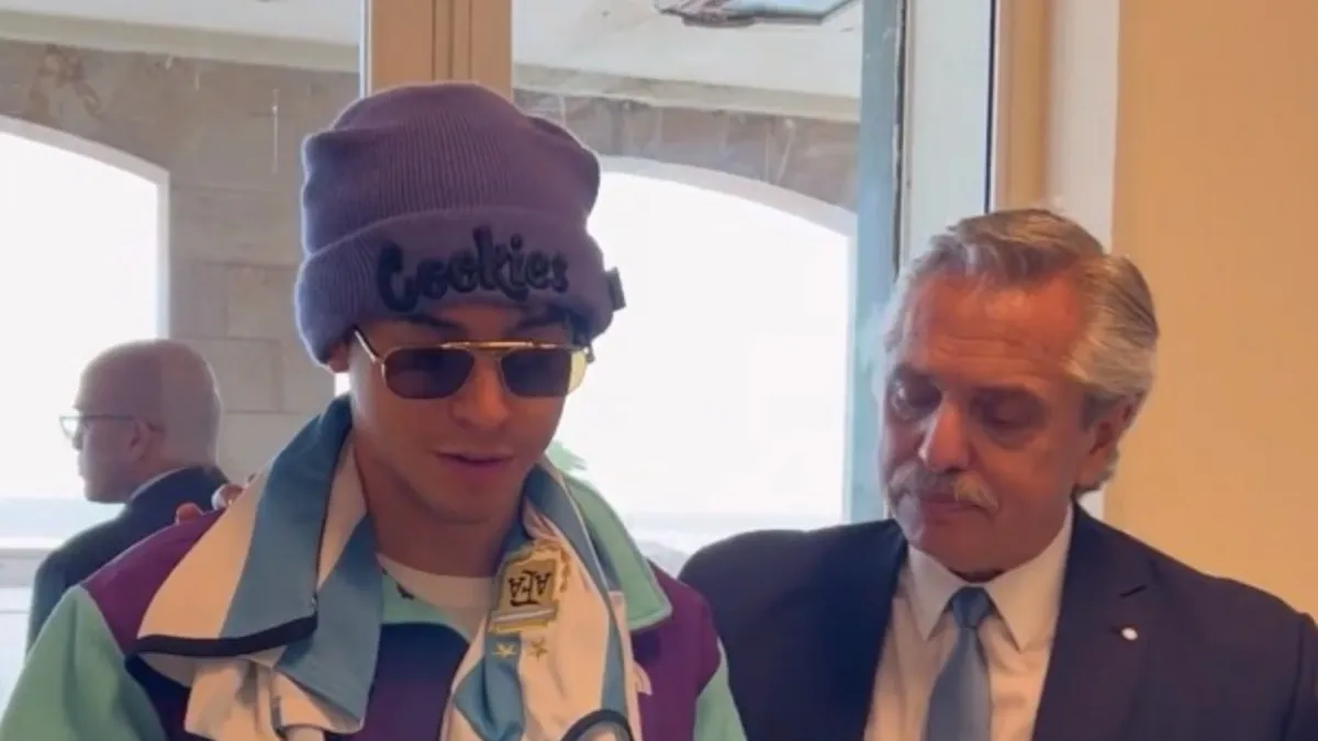 Rusherking y Alberto Fernández en Mar del Plata.