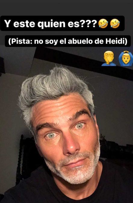 Hernán Drago, irreconocible con sus canas ficticias.