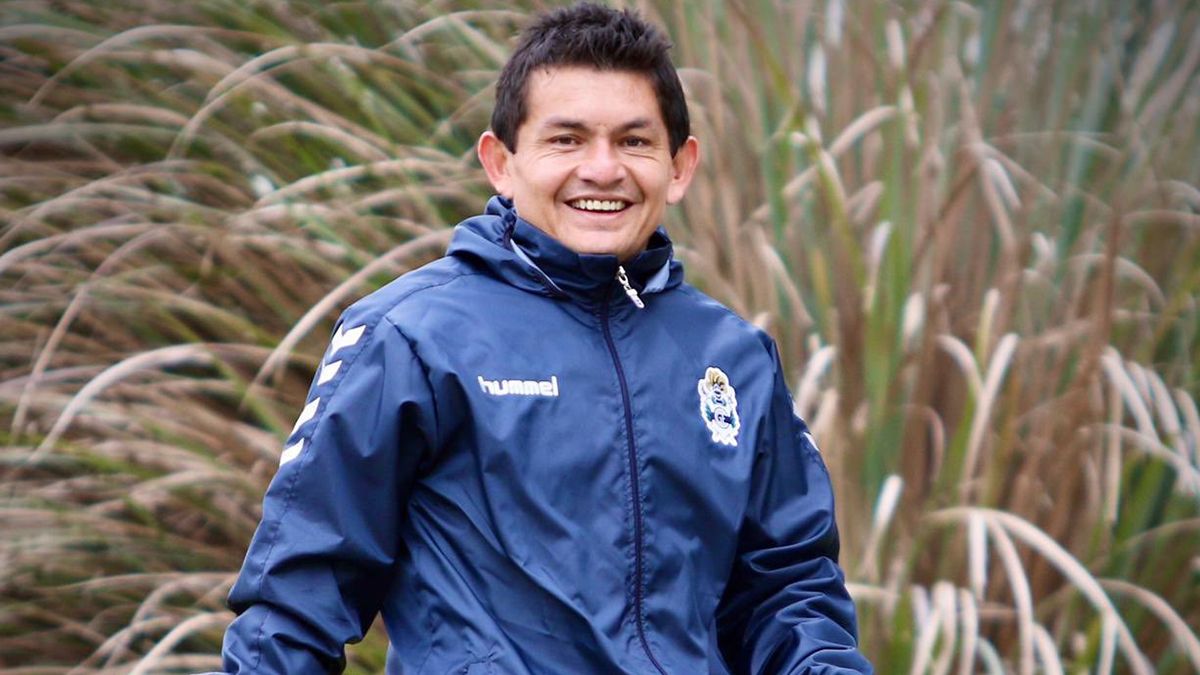 Luis Pulga Rodríguez entrenó este jueves por primera vez como jugador de Gimnasia y Esgrima de La Plata.