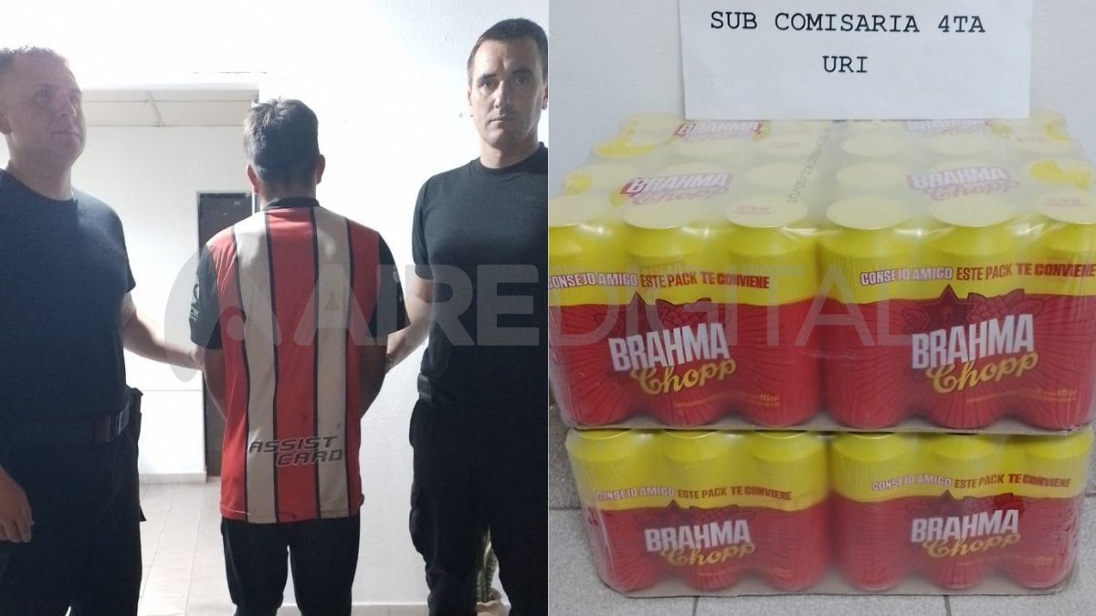 Detuvieron a un joven que había robado dos packs de cerveza