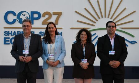La ministra de Ambiente y Cambio Climático de Santa Fe, Erika Gonnet, junto a la delegación santafecina en la COP 27. La ministra de Ambiente y Cambio Climático de Santa Fe, Erika Gonnet, junto a la delegación santafecina en la COP 27.