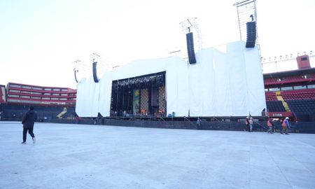 Así se encuentra el estadio de Colón, listo para el show de La Renga. Así se encuentra el estadio de Colón, listo para el show de La Renga.