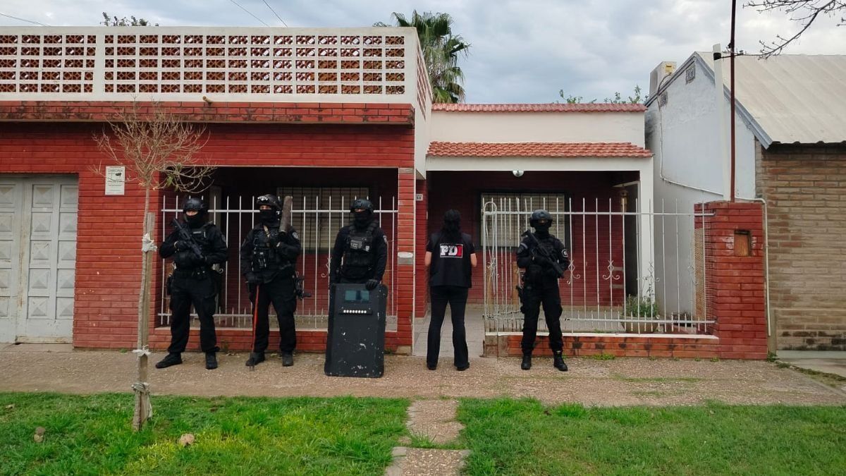 Una de las viviendas allanadas este lunes por la PDI