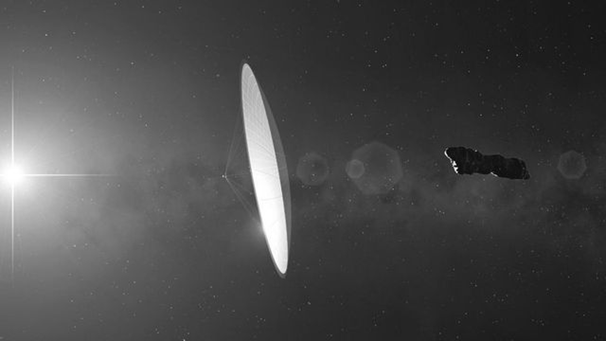 Oumuamua como una vela solar. (EFE) 