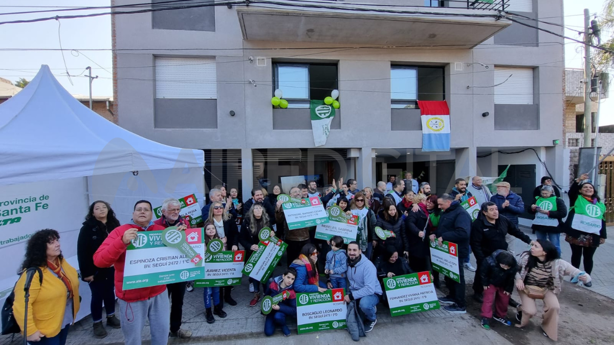 ATE entregó 20 departamentos del segundo edificio que construyó en Rosario.