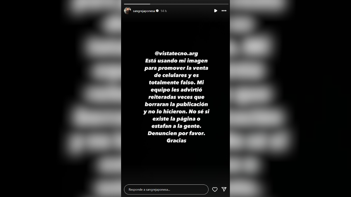 La China Suárez apuntó contra una marca por usar su imagen sin consentimiento. La China Suárez apuntó contra una marca por usar su imagen sin consentimiento. 