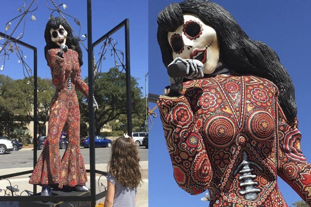 Artistas mexicanos crean la catrina de Selena Quintanilla
