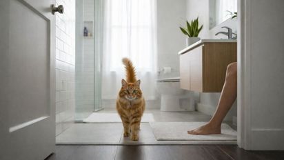 ¿Tu gato te sigue al baño? La curiosa explicación de los expertos sobre este comportamiento felino