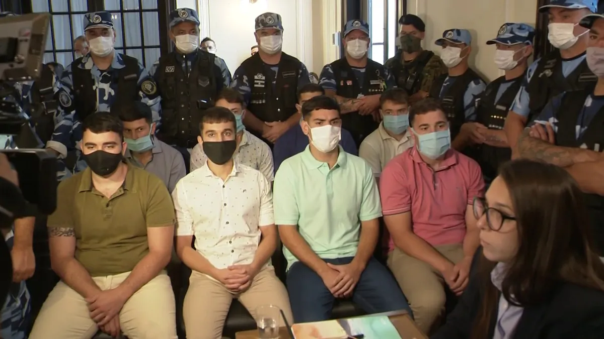Los ocho imputado estuvieron presentes en la primer jornada del juicio por el crimen de Fernando Báez Sosa.