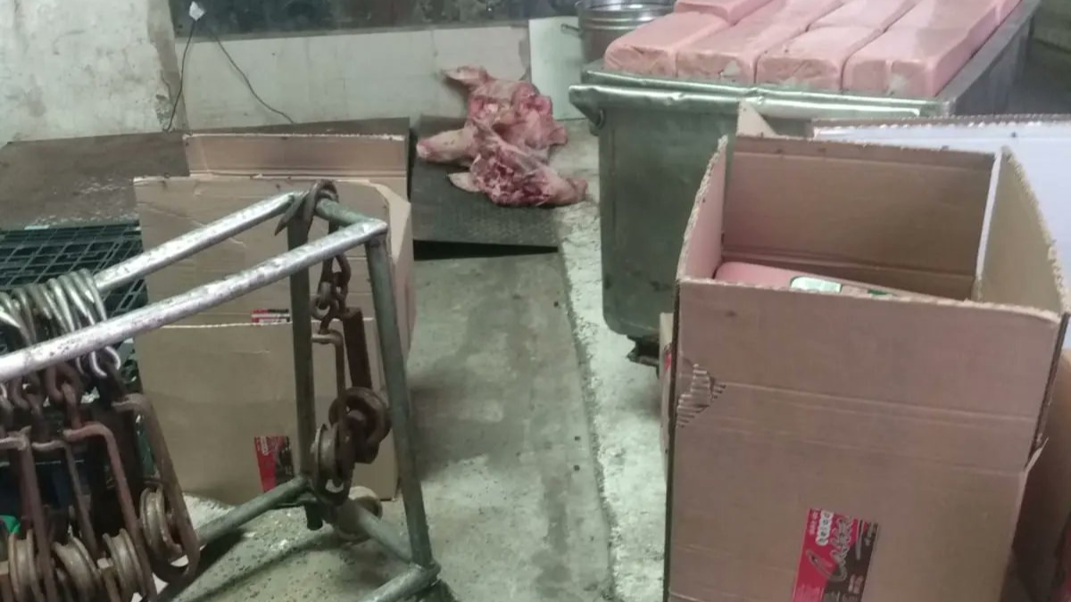 Los inspectores encontraron huesos de animales y embutidos sin cadena de frío.