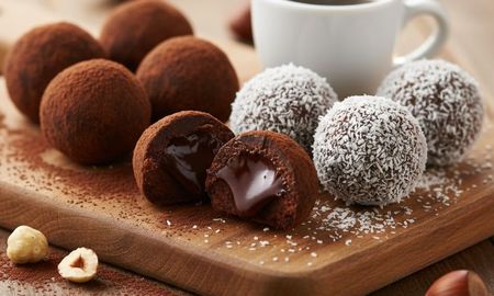 Trufas sin horno. Trufas sin horno.
