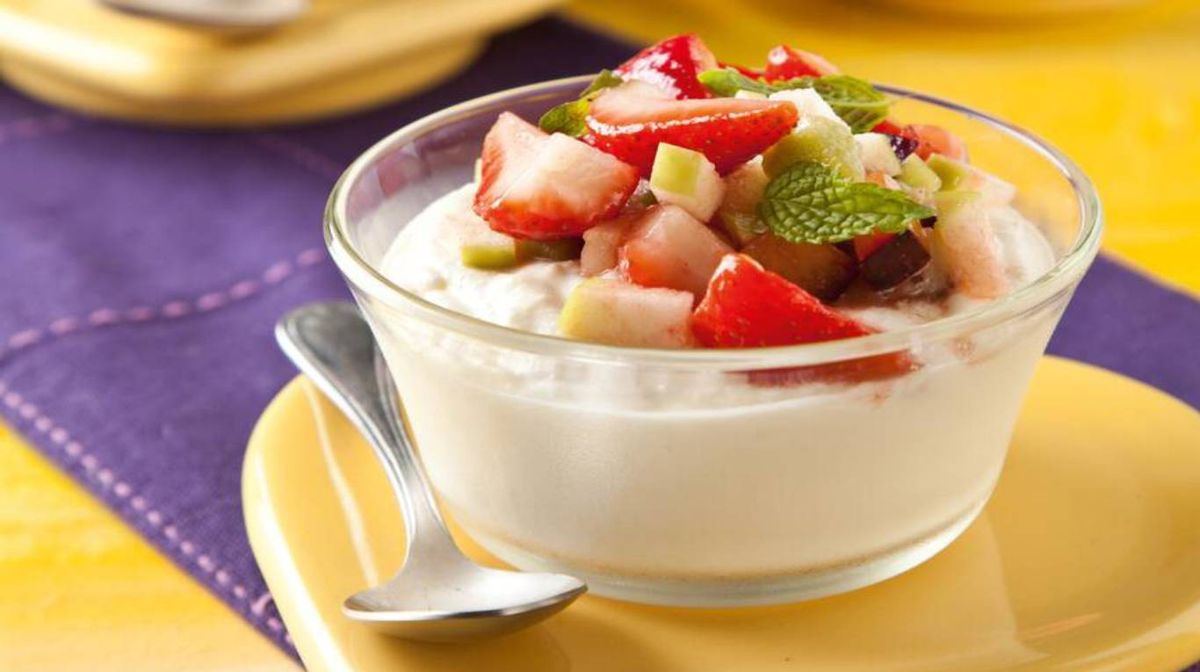 Mousse de ricota con frutas