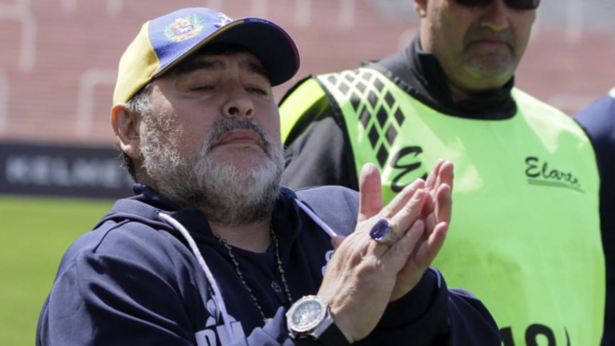 Diego Maradona celebró el triunfo del Frente de Todos