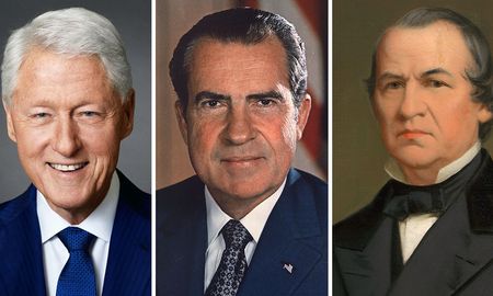 Bill Clinton, Richard Nixon y Andrew Johnson. Bill Clinton, Richard Nixon y Andrew Johnson.