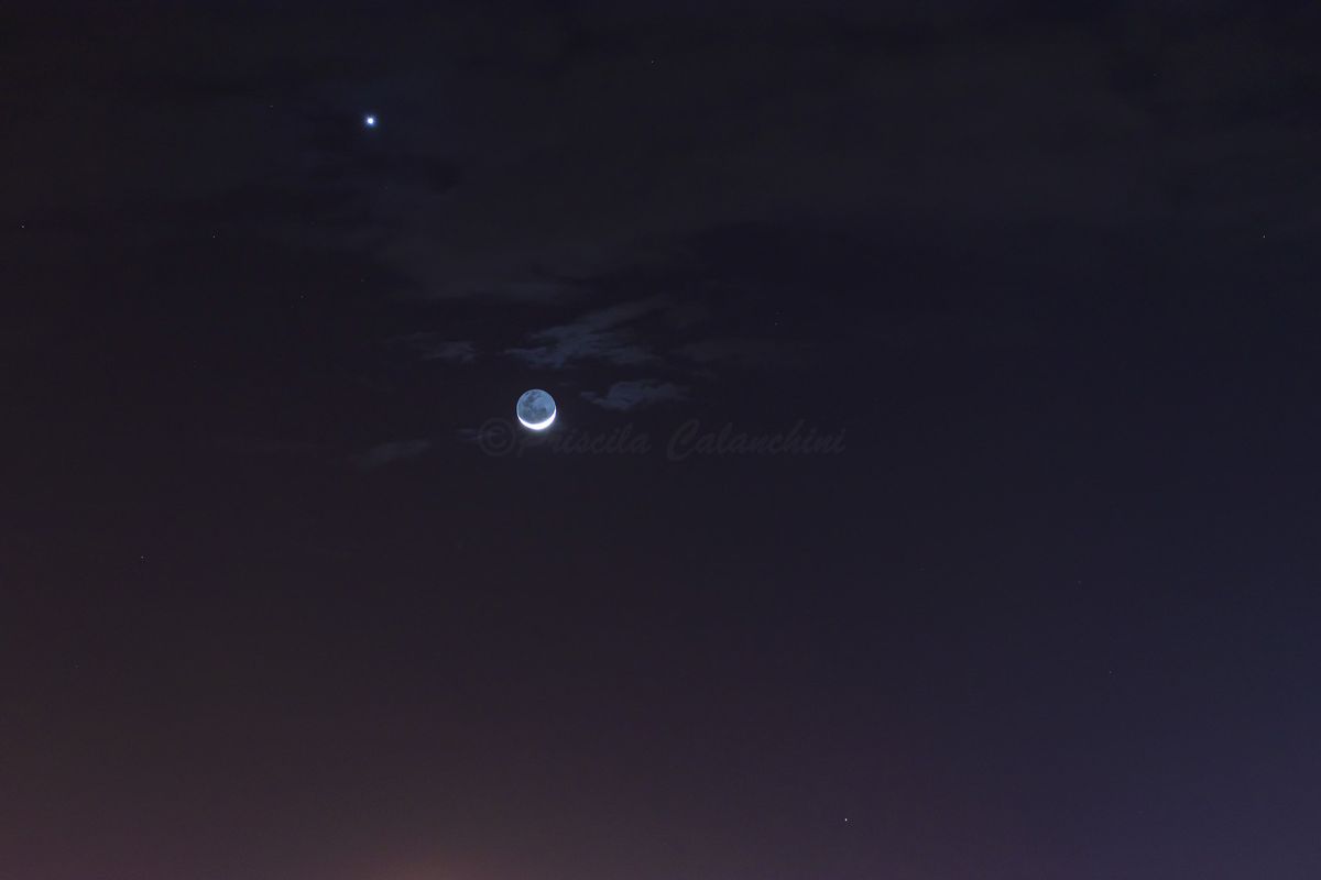 Así se vio la Luna junto a Venus, Saturno y Mercurio en Santa Fe. Así se vio la Luna junto a Venus, Saturno y Mercurio en Santa Fe.