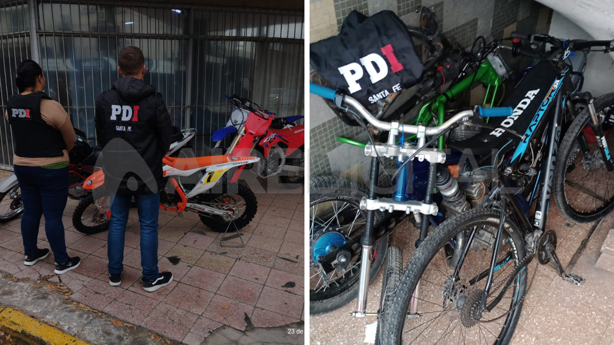 Robo de motos en Santa Fe: desarticularon una banda de venta de autopartes