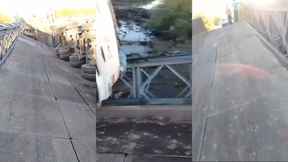 Departamento Las Colonias: colapsó un puente bailey en la ruta 69S y volcó un camión