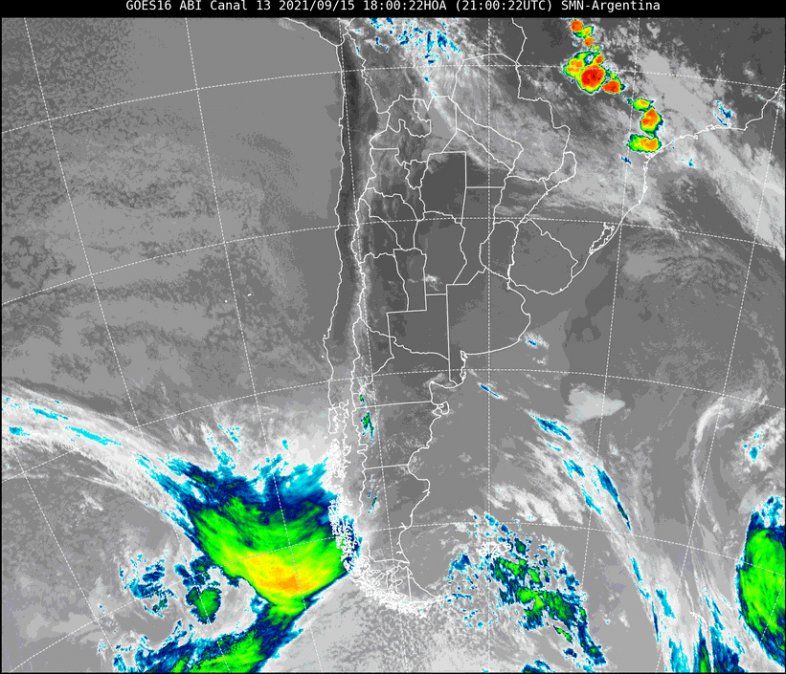A través de la imagen satelital se observa cielo despejado en gran parte del territorio nacional.