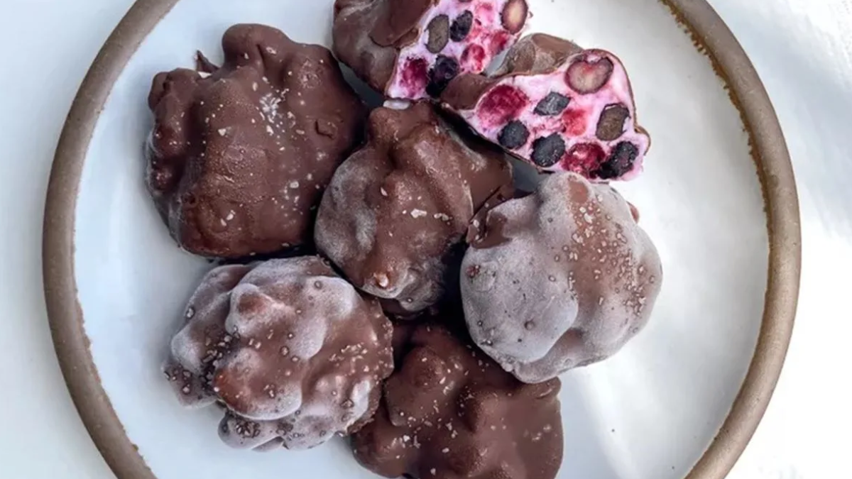 Bocaditos de yogur helados.